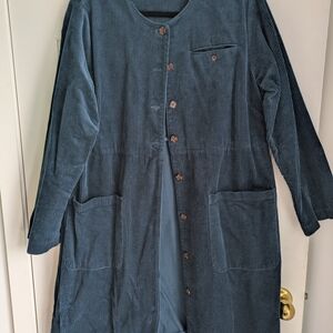 Gudrun Sjoden Teal Corduroy Jacket Size Large